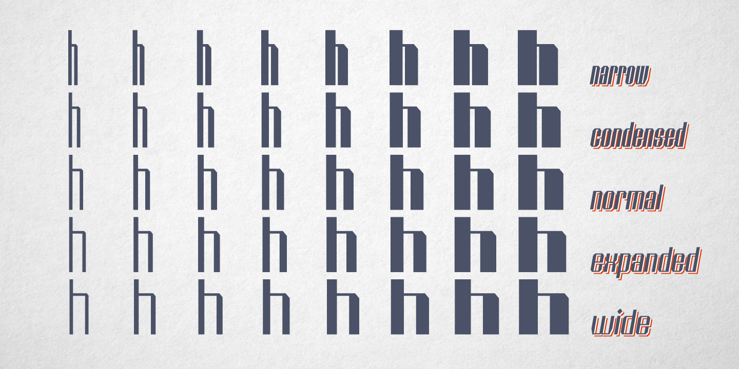 Shtozer 100 Narrow Oblique Font preview